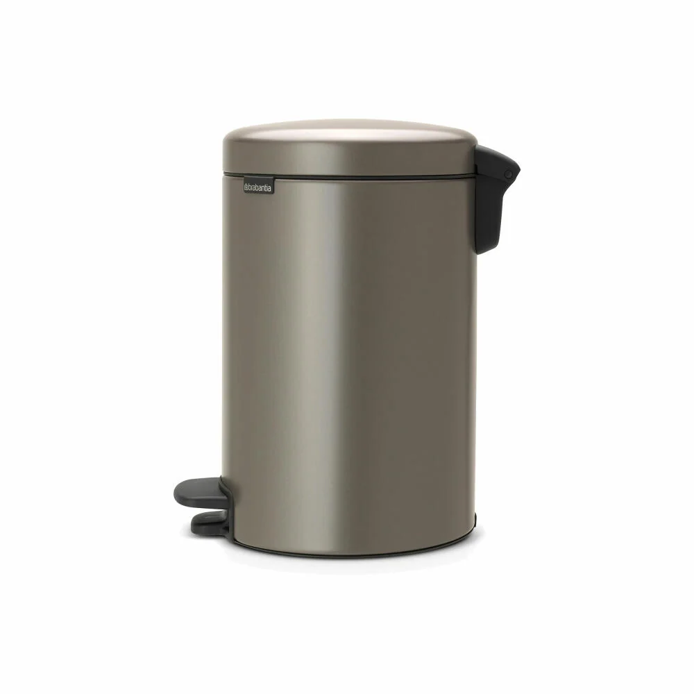 Brabantia Treteimer NewIcon, Mülleimer, Abfalleimer, Abfallbehälter, Platinum, 12 L, 113628