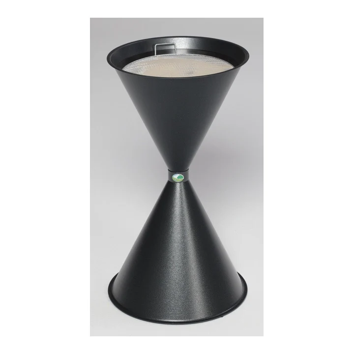 B-Ware Var Standascher Abfallbehälter Ascher Antik Silber Metall Rund 730mm 2 Stück