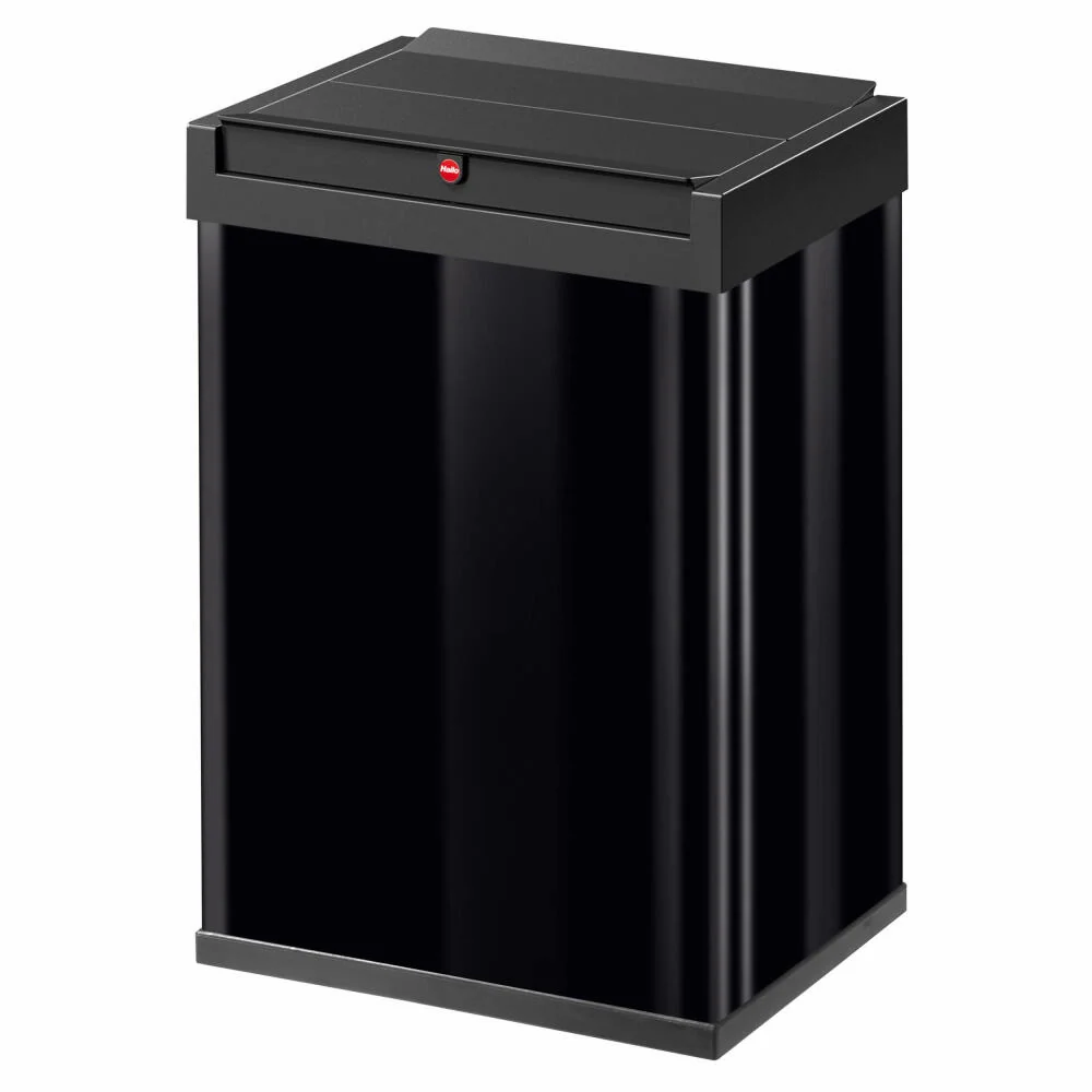 Hailo Mülleimer Big-Box Swing L, Großraum-Müllbehälter, Abfalleimer, Stahlblech, Schwarz, 35 L, 0840-141