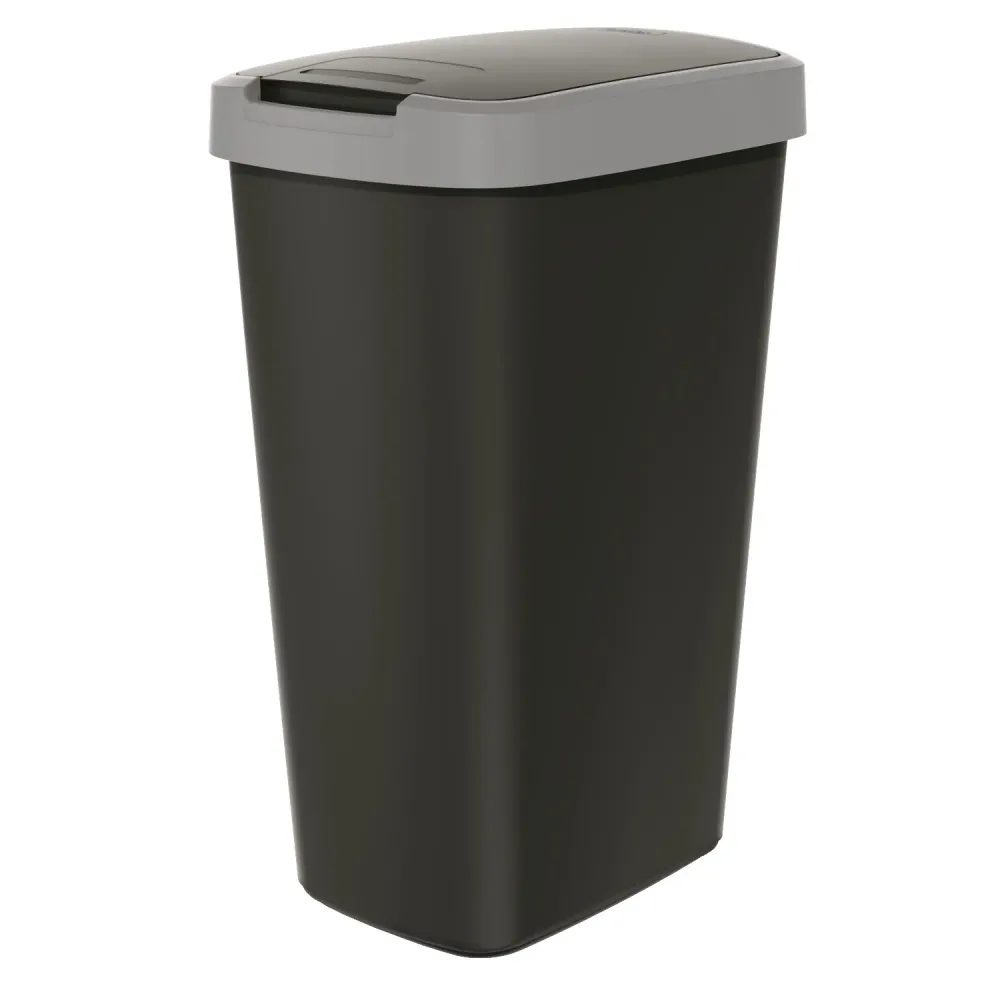 Keden Compacta Q Mülleimer mit Schwing- und Klappdeckel Kunststoff Mülltrennung Abfallbehälter Recycling Abfallsammler - g...