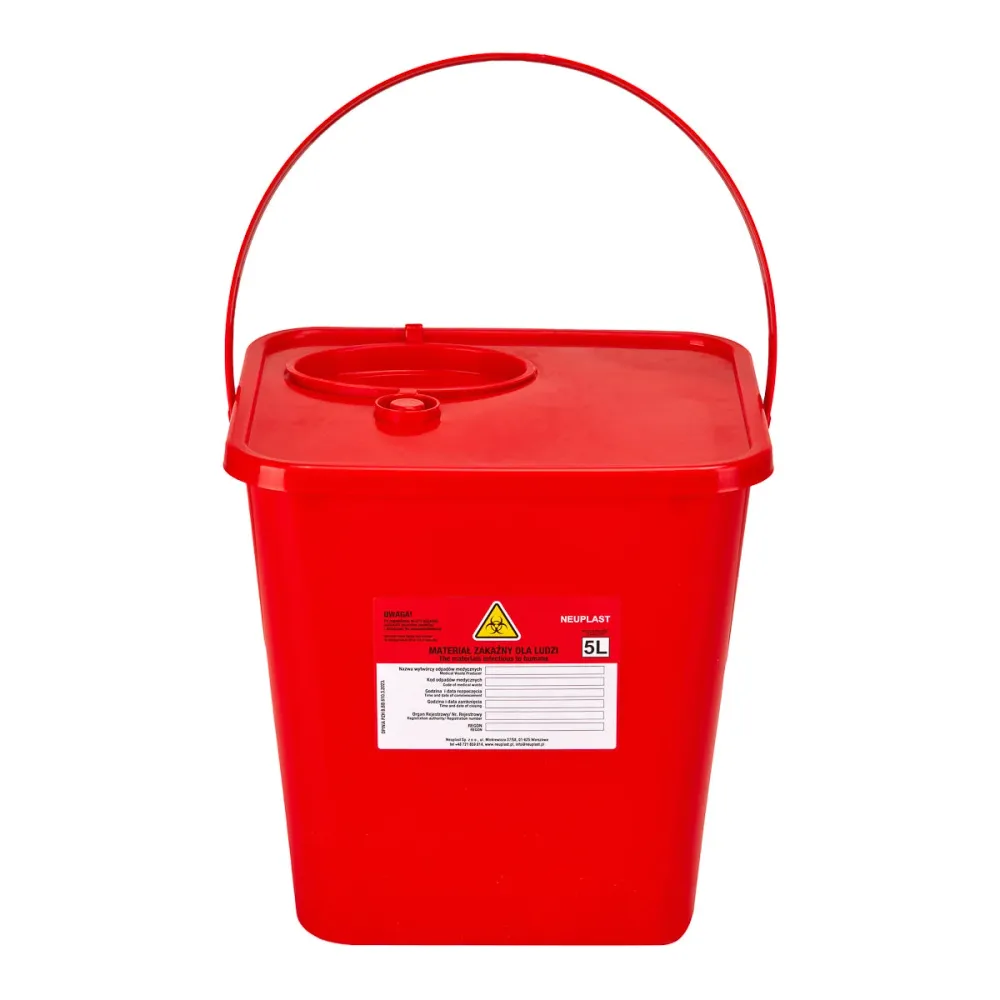 5 L ROTE MEDIZINISCHE ABFALLBEHÄLTER