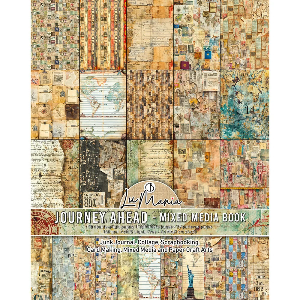 "Journey Ahead" // 4 Maxi Mixed Media Book // Ciao Bella