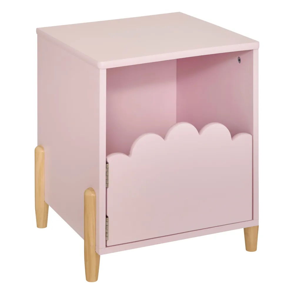 Atmospaa Fanza -Nachttisch 2 Fächer - L40xd30xh55cm - Beige
