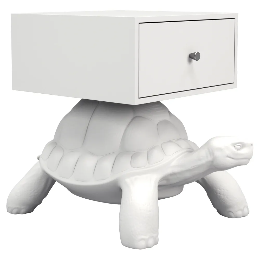 Nachttisch TURTLE CARRY weiß