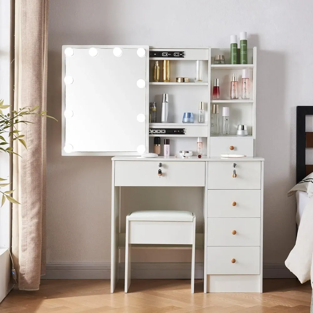Schminktisch mit LED Licht, 6