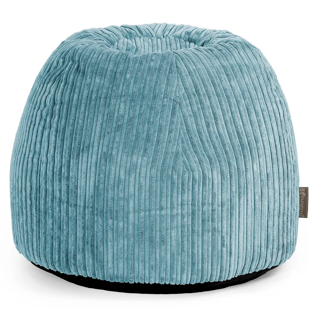 Schminktisch-Pouf-Hocker - Cord Türkis