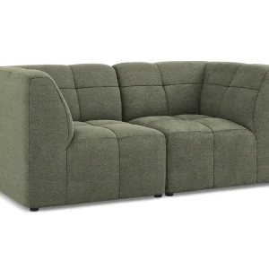 Modulares 2-Sitzer Sofa ALOHA olivgrüner Boucle