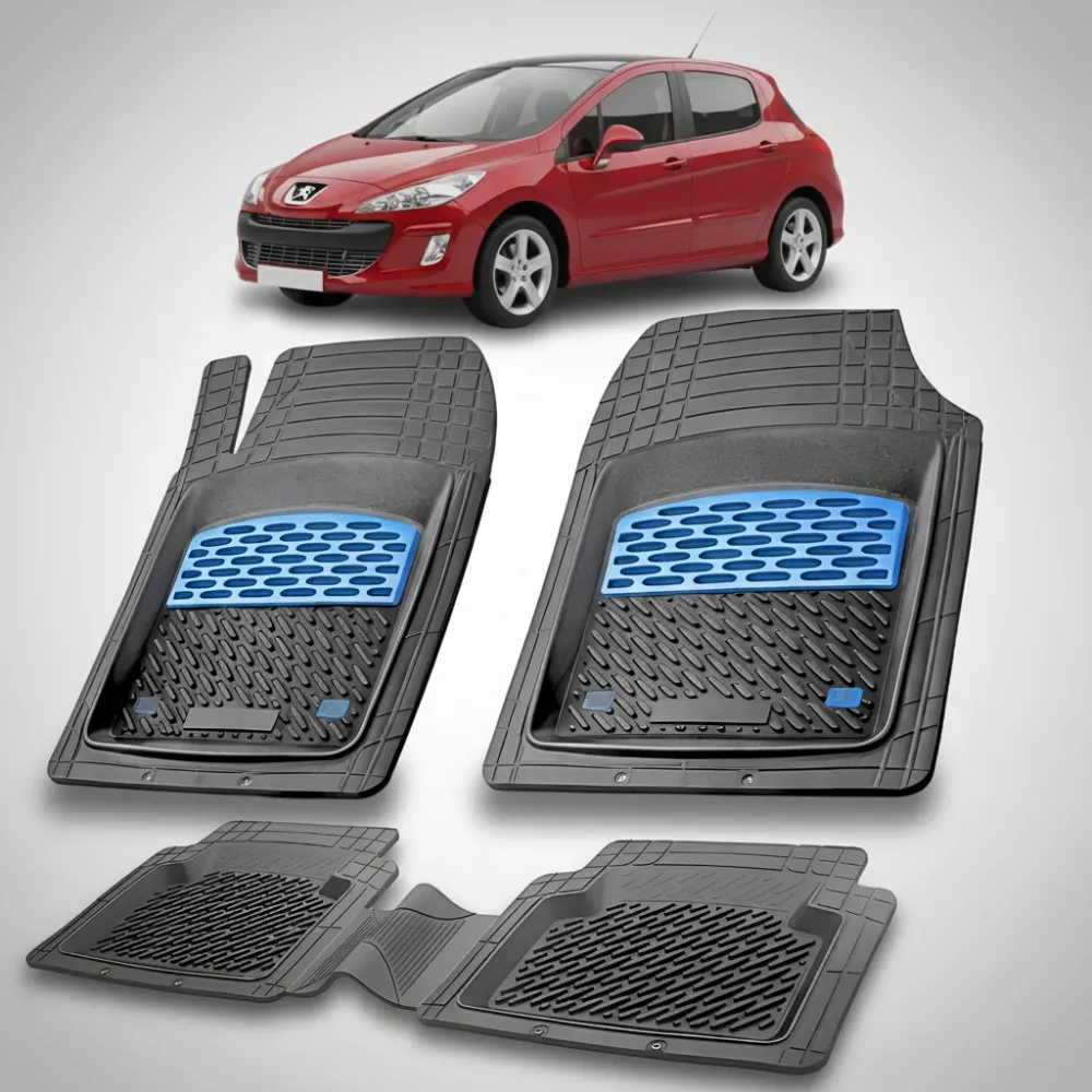 Fußmatten und Ablage für Peugeot 308 5-Türer (2007-2011), blau
