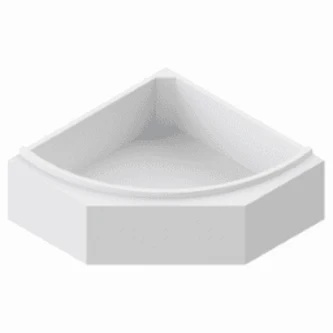 Una Träger für Wanne Eck-Duo AQEWE140, m. Ablage ca.5cm,140x140cm