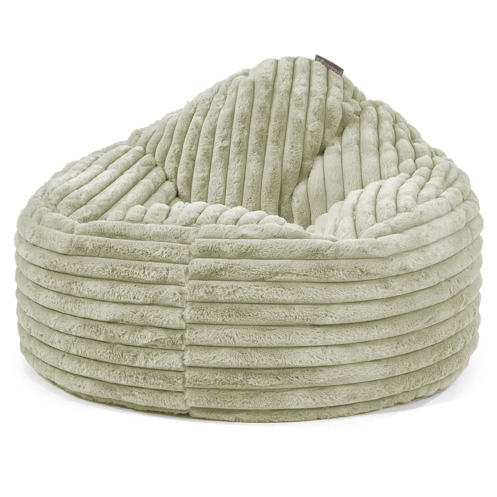 Archi Sitzsack - Ultra Plüsch Cord Salbeigrün