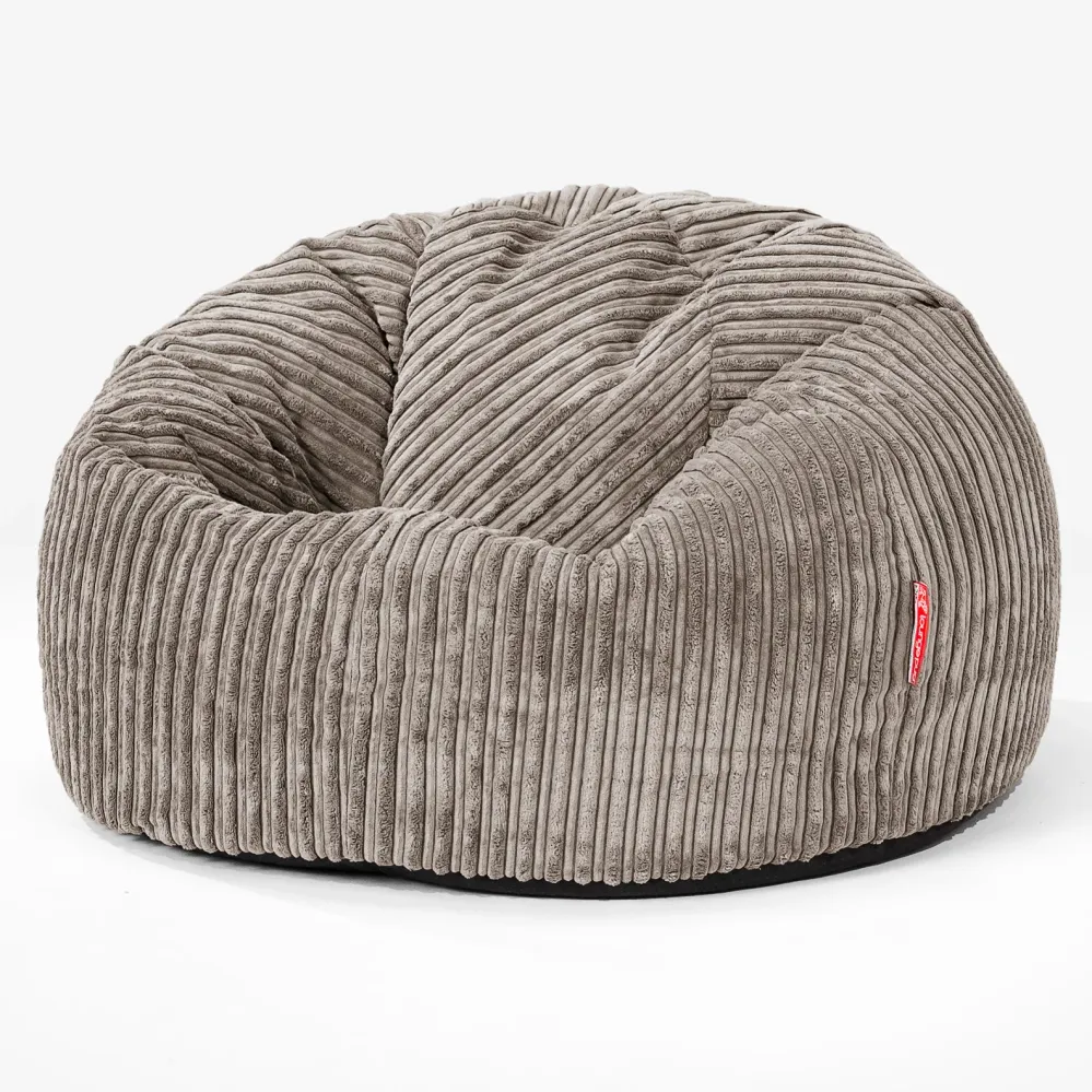 CloudSac 200 XXL Memory-Schaum Kinder Sitzsack 2-12 jahren - Cord Beigegrau