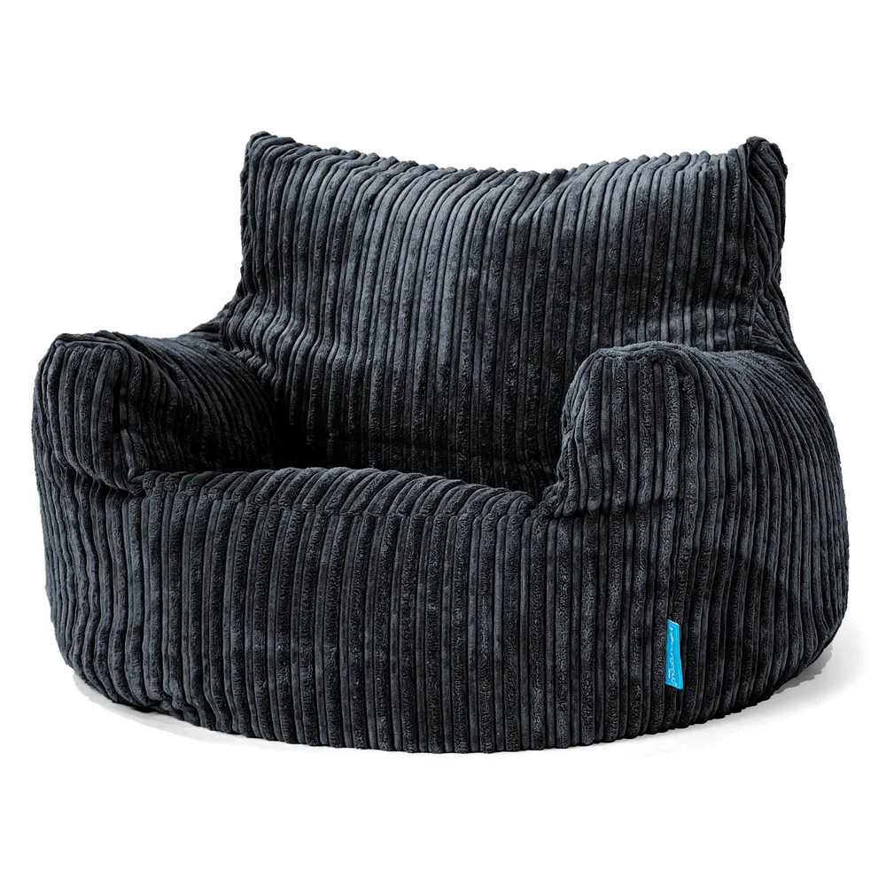 Kindersessel Sitzsack 3-8 jahren - Cord Schwarz