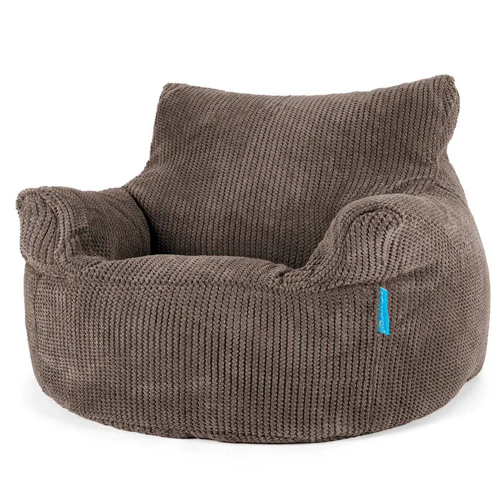 Kindersessel Sitzsack 3-8 jahren - Pom-Pom Schoko