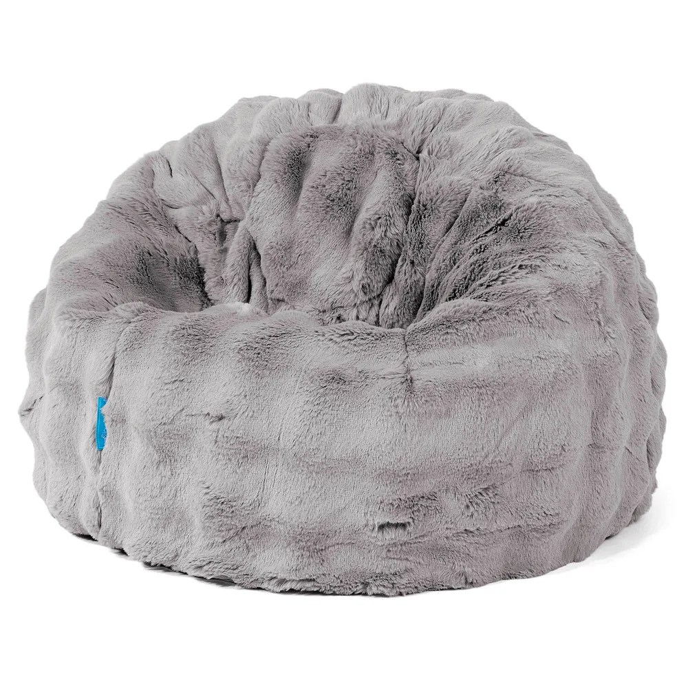 Klassicher Kindersessel Sitzsack 1-5 jahren - Bubble Pelz Grau