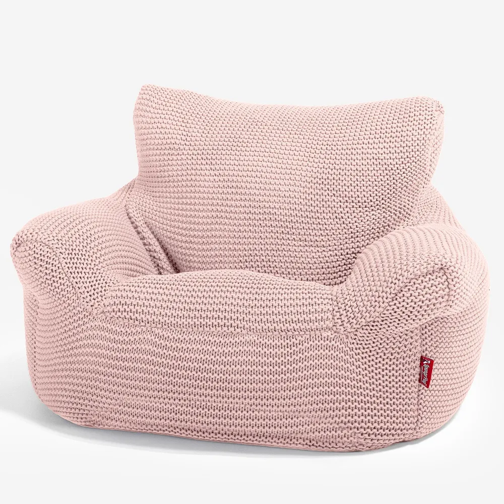 Klein Kindersessel Sitzsack 1-3 jahren - Ellos Grobgestrickt Baby Pink