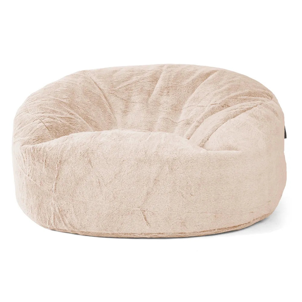 Mammoth Sofa Sitzsack XXL - Kaninchen Kunstfell Weiß