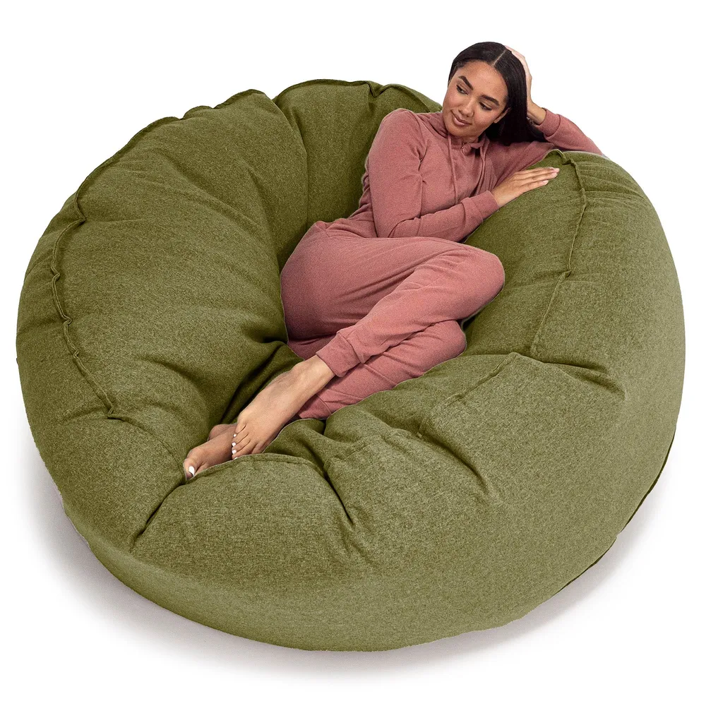 Mega-Mammoth Sofa Sitzsack XXL - Interalli Wolle Hellgrün