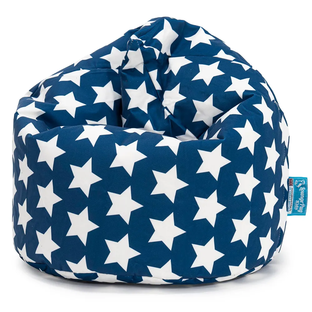 Sitzsack Kinder 2-6 jahren - Druck Blau Star