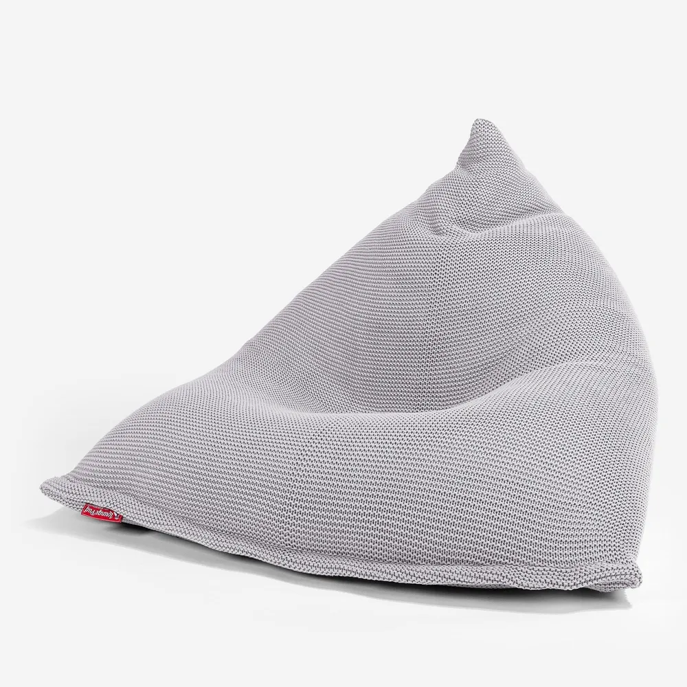 Sitzsack XXL Gaming - Ellos Grobgestrickt Hellgrau