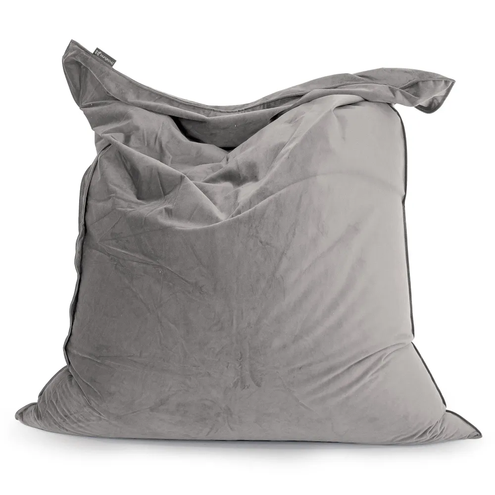 Sitzsack XXL - Samt Silber