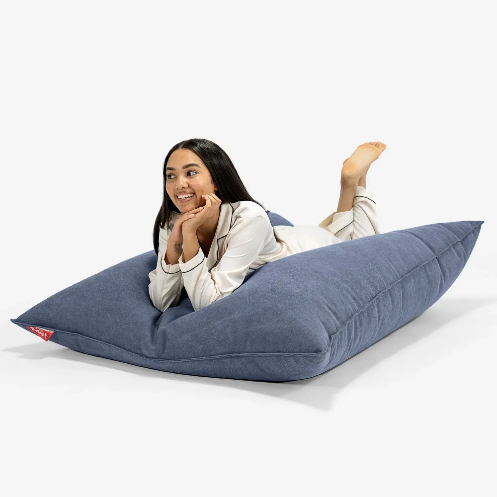 Sitzsack XXL - Stonewashed-stoff Marineblau