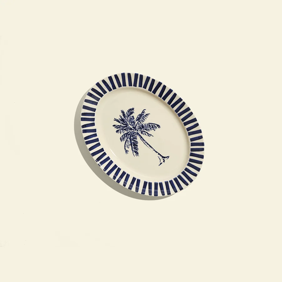 Die Servierplatte Mitternachtsblau