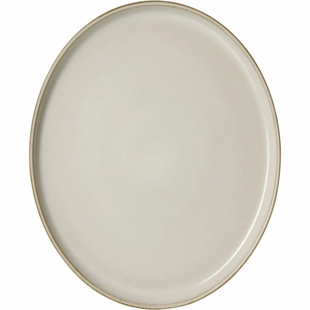Ritzenhoff & Breker Olivia Platte oval, Servierplatte, Servierteller, Steingut, Beige, 29.5 x 25 cm, 746846