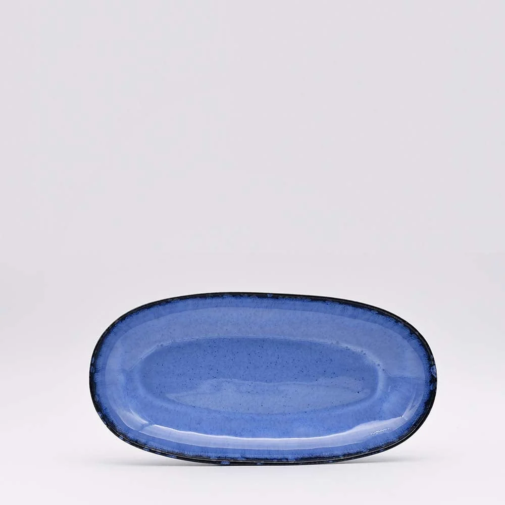 Servierplatte „Amazonia“ Steingut Blau – 24cm
