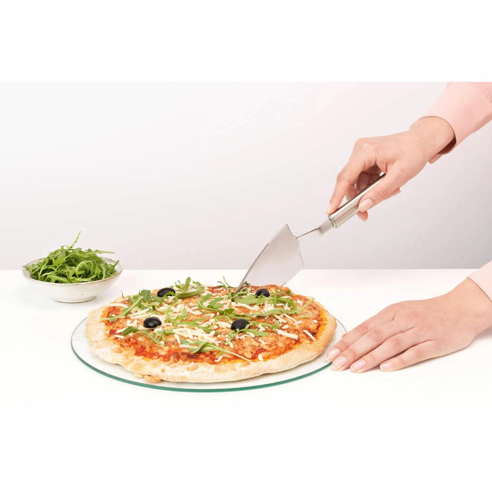 Brabantia Cake Server Profile, Tortenheber, Pizzaheber, Stahl, Matt Steel, 29 cm, 250163