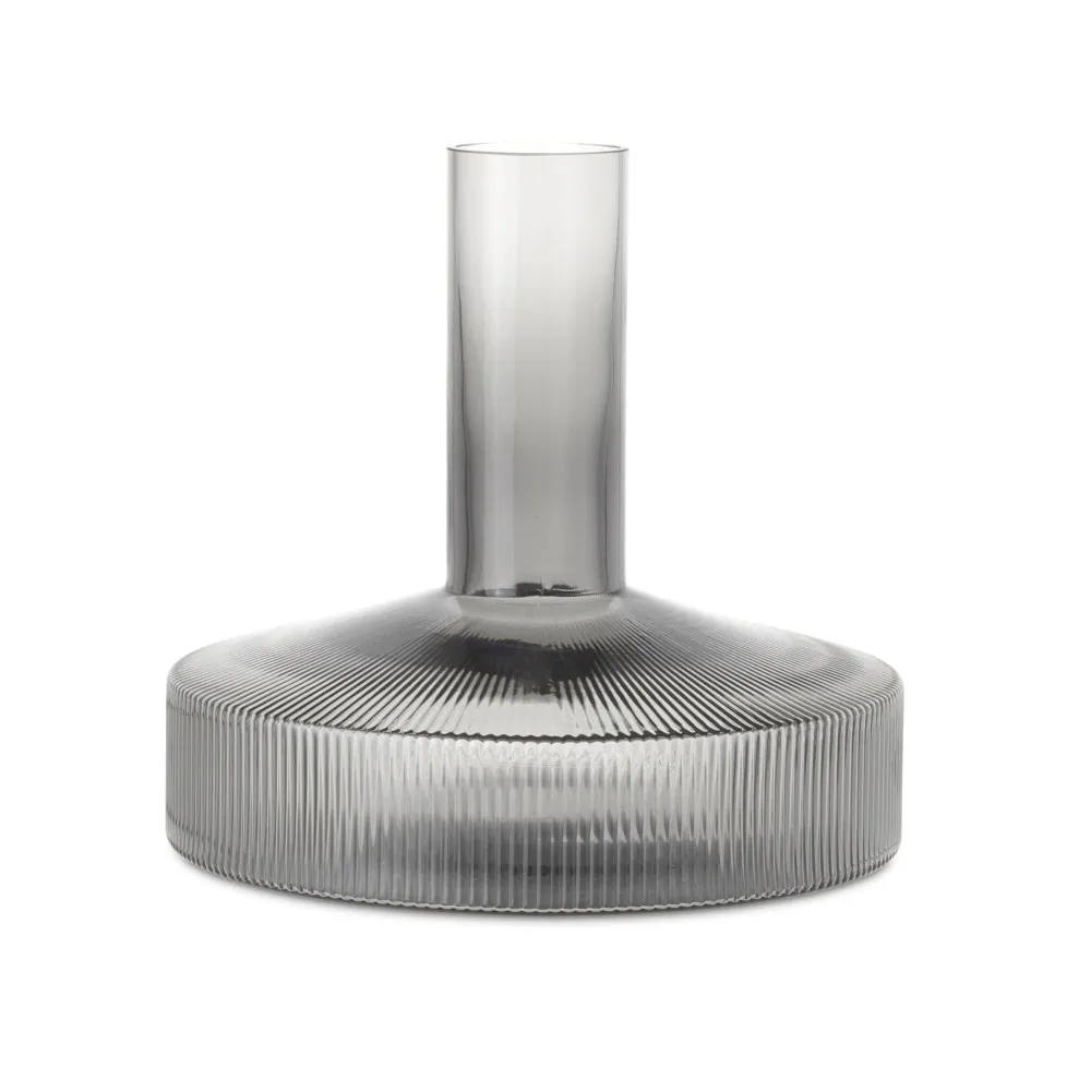 Weinkaraffe RIPPLE rauchiges Glas