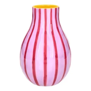 Artisan, Vase, Gestreift, L, lila/pink