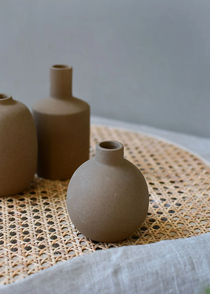 Bauchige Vase Albacken Braun