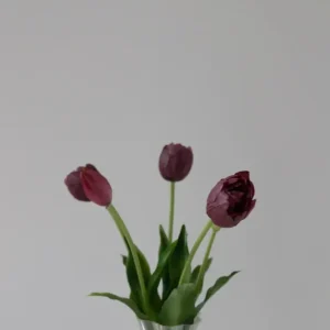 Bloom Objects - Artificial Layered Tulips Bordeaux 02-175 - Bordeaux