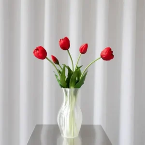 Bloom Objects - Artificial Layered Tulips Red 02-233 - Red