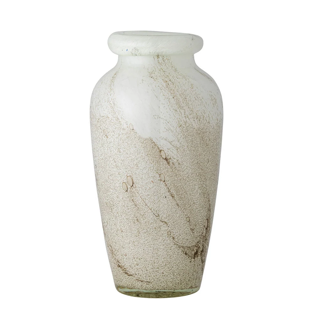 Bloomingville Lenore Vase, Weiß, Glas