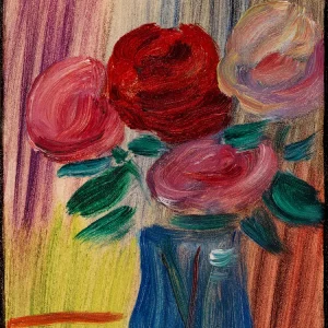 Blumen Blauer Vase