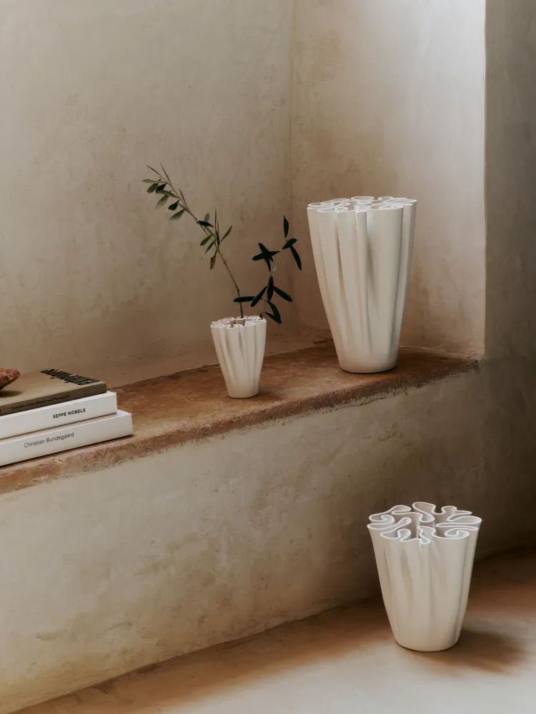 DEDALI Vase 11 cm WHITE OFF
