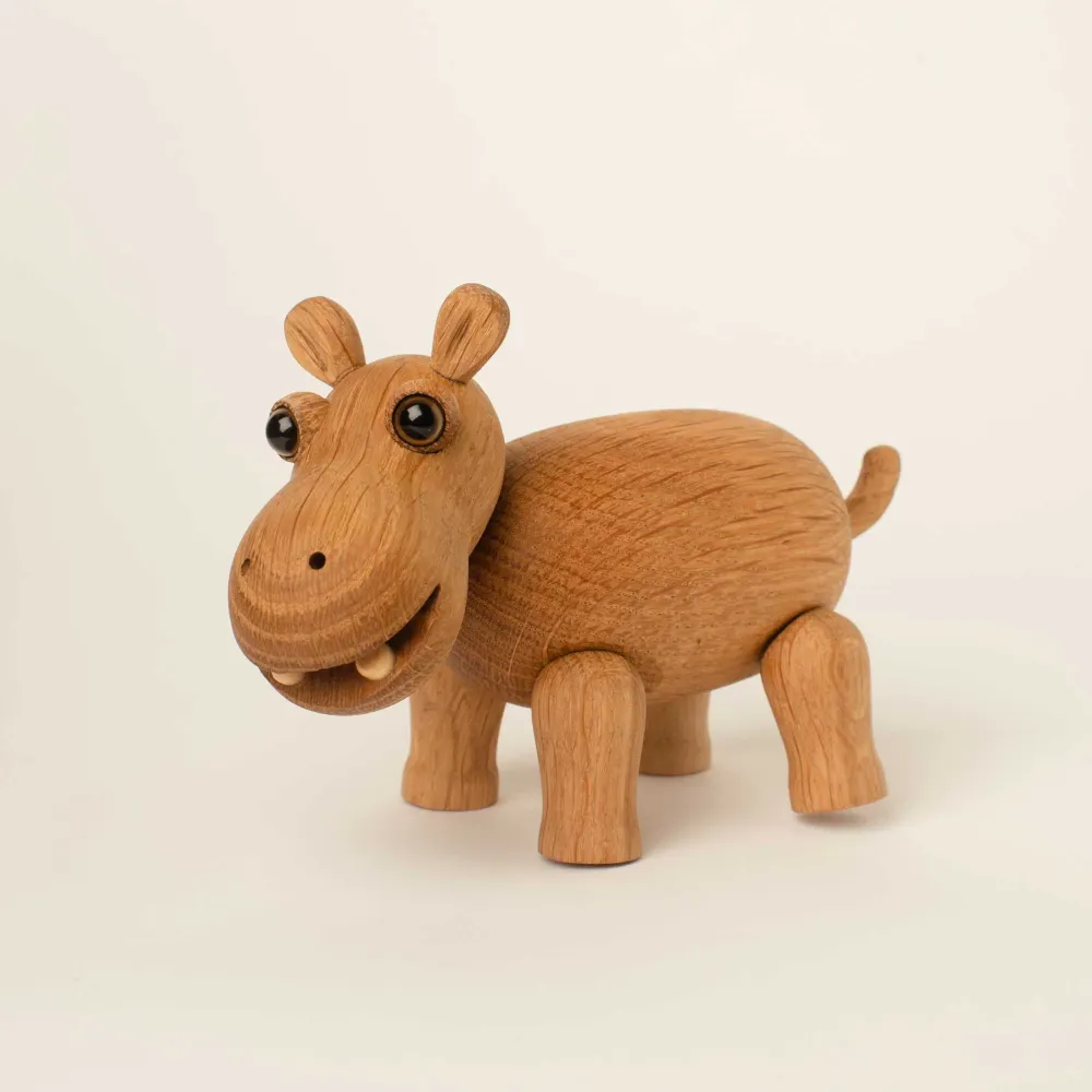 Holz-Nilpferd Flora – Eiche · 12 cm | Spring Copenhagen
