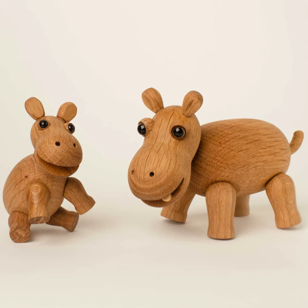 Holz-Nilpferd Flora – Eiche · 12 cm | Spring Copenhagen