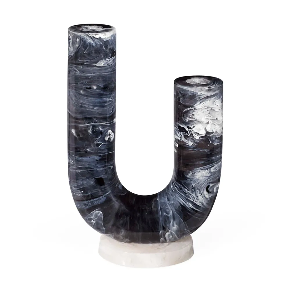 Jonathan Adler Double Tube Vase Como | Schwarz & Weiß