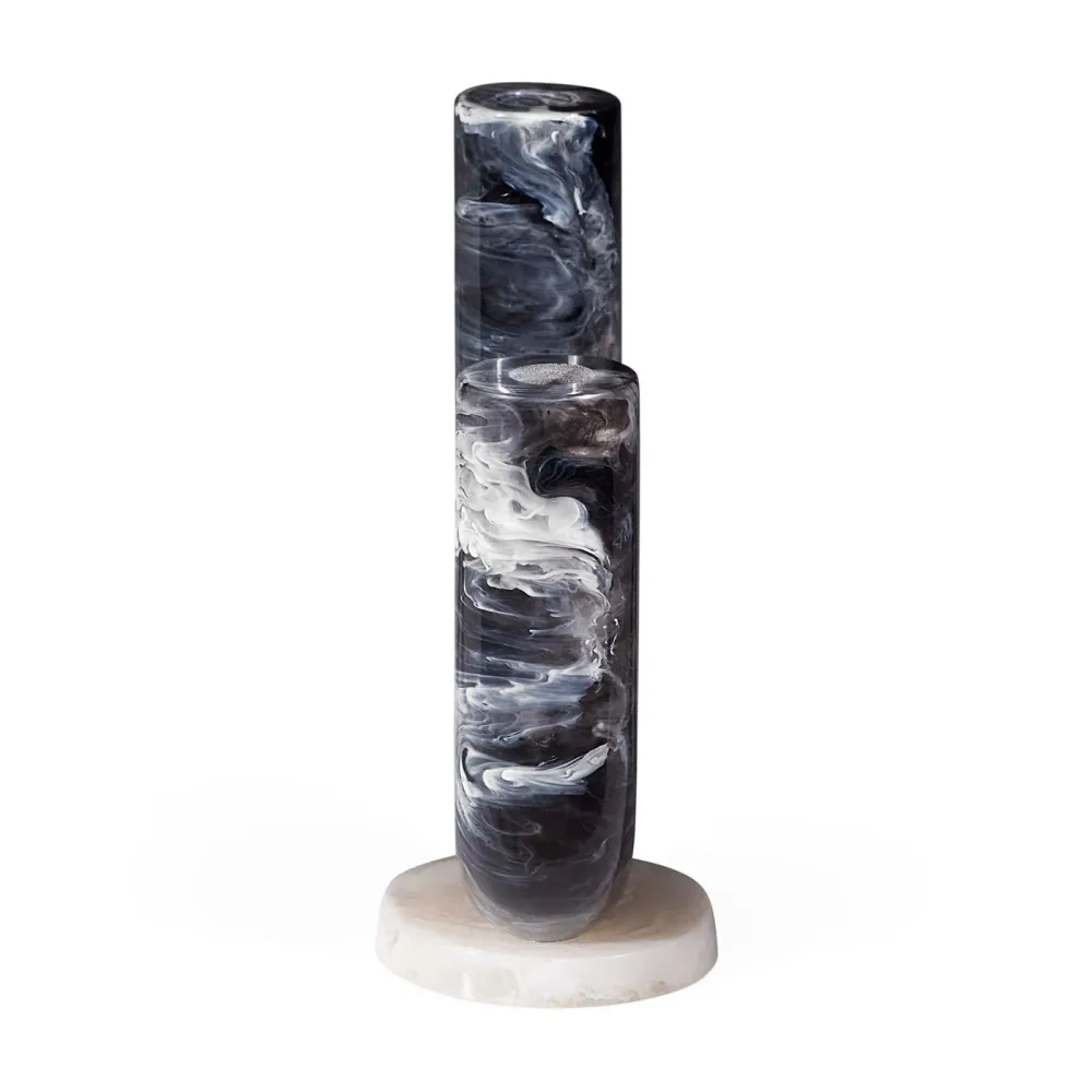 Jonathan Adler Double Tube Vase Como | Schwarz & Weiß