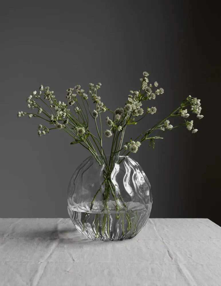 MALMBÄCK große Vase aus klarem Glas