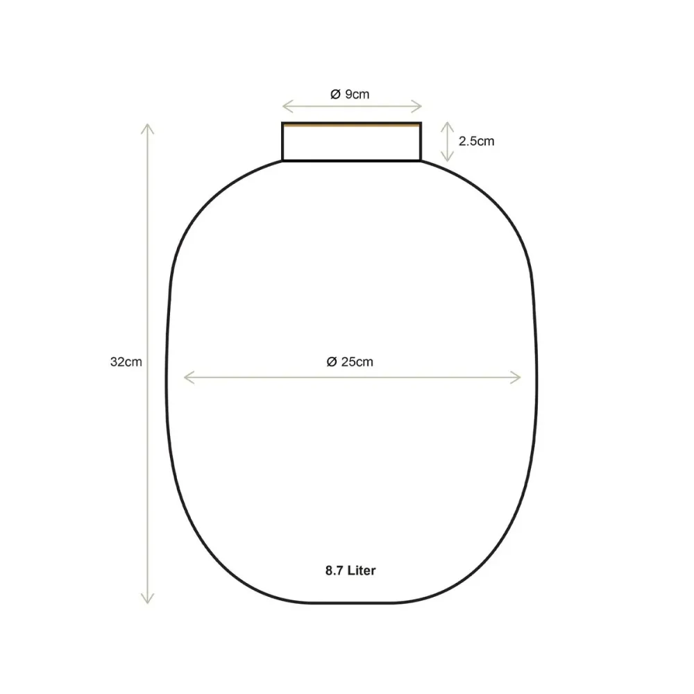 Pip Studio - Vase Metall Matt Hellblau 32cm