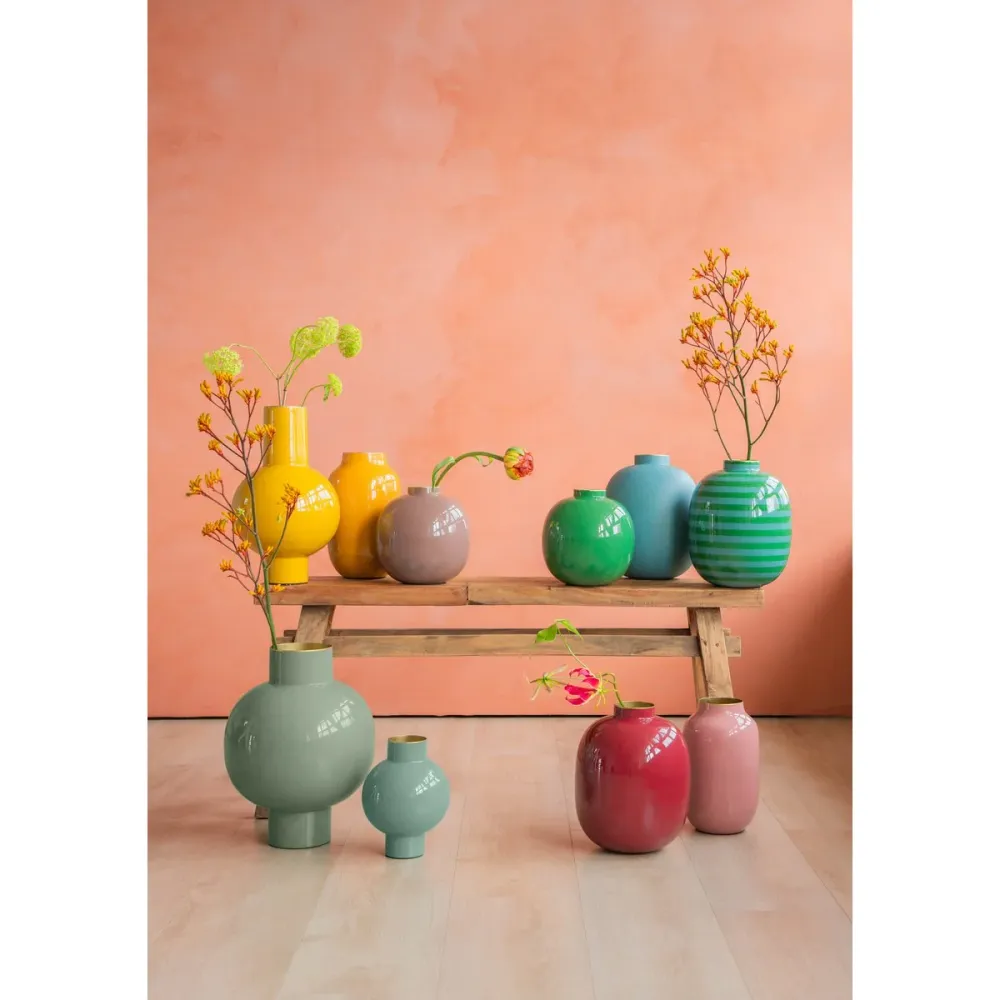 Pip Studio - Vase Metall Matt Hellblau 32cm