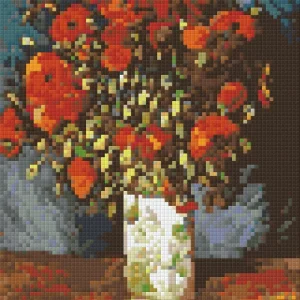 Pixelhobby Klassik Set - Vase mit roten Rosen