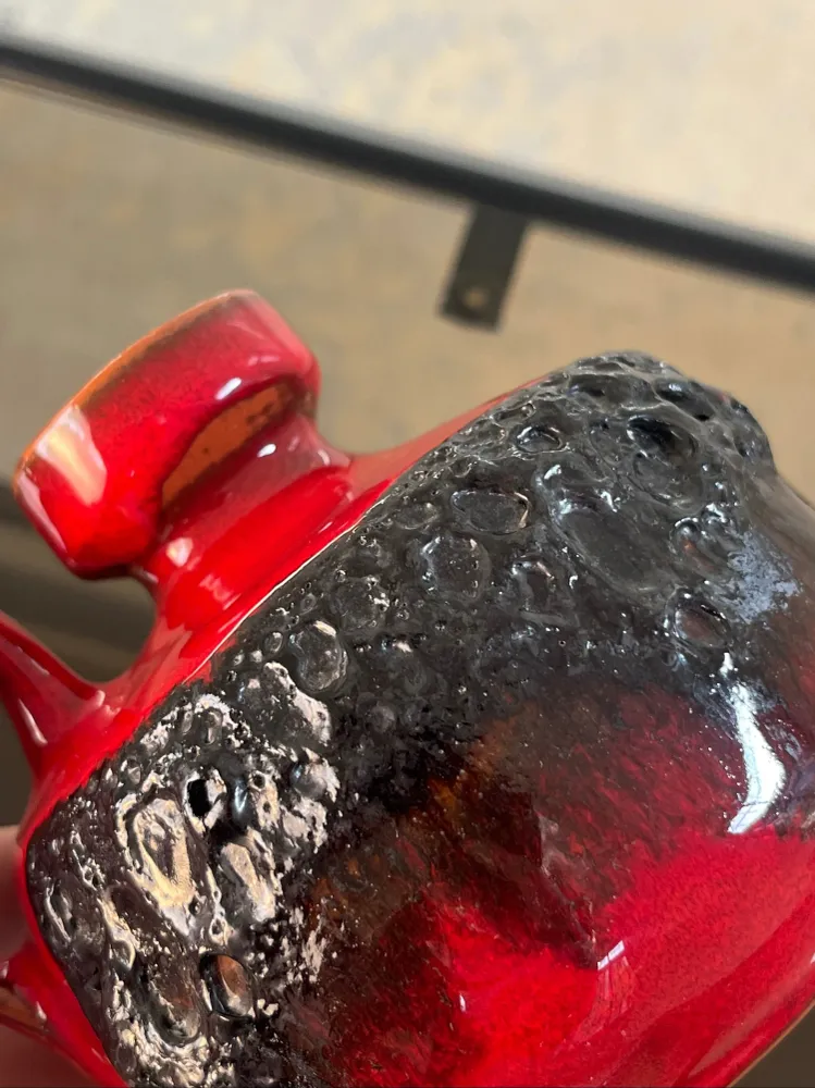 Vase 210 rot schwarz von Kreutz Keramik