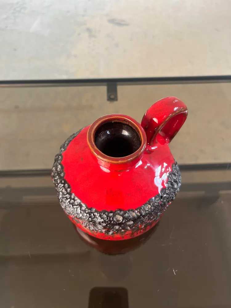 Vase 210 rot schwarz von Kreutz Keramik