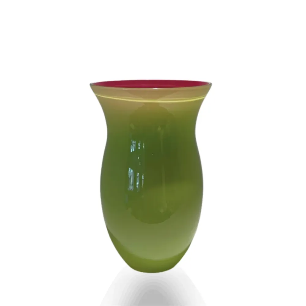 Vase ANTARES Blütenkelch hellgrün-altrosa