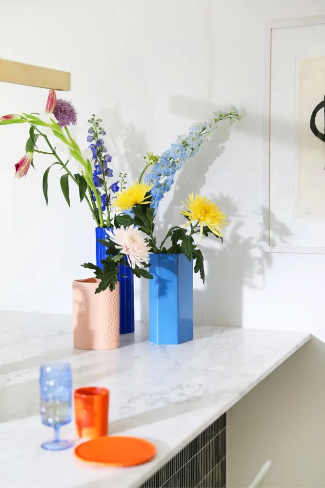 Vase BRUTAL blau