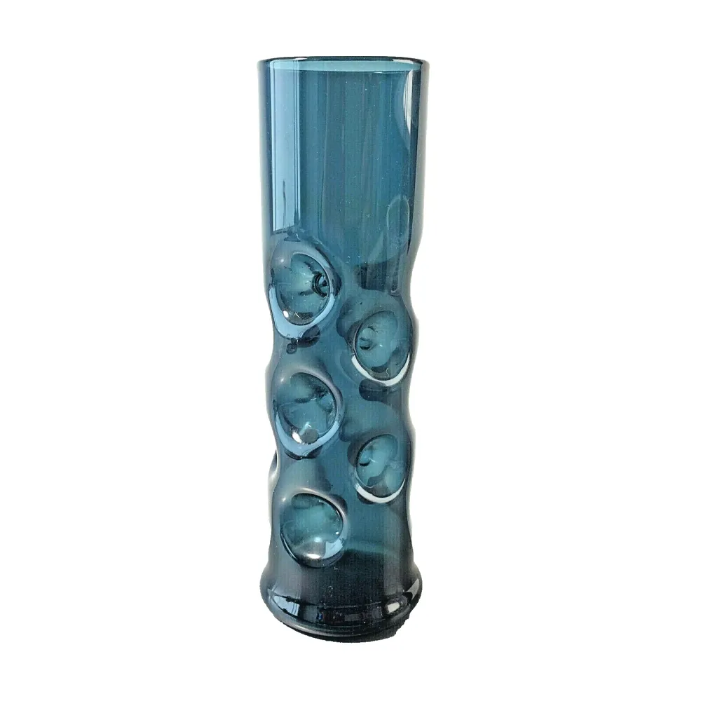 Vase grün 13,5 cm 50er 60er MID CENTURY Vase Glas